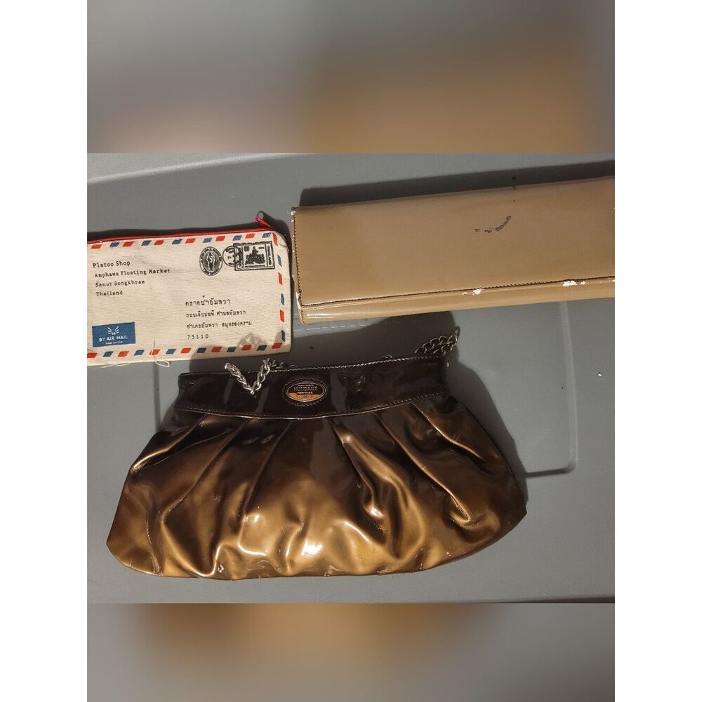 Damaged Purse Bundle Mondani Black Patent Shoulder Bag, Aldo Purse
